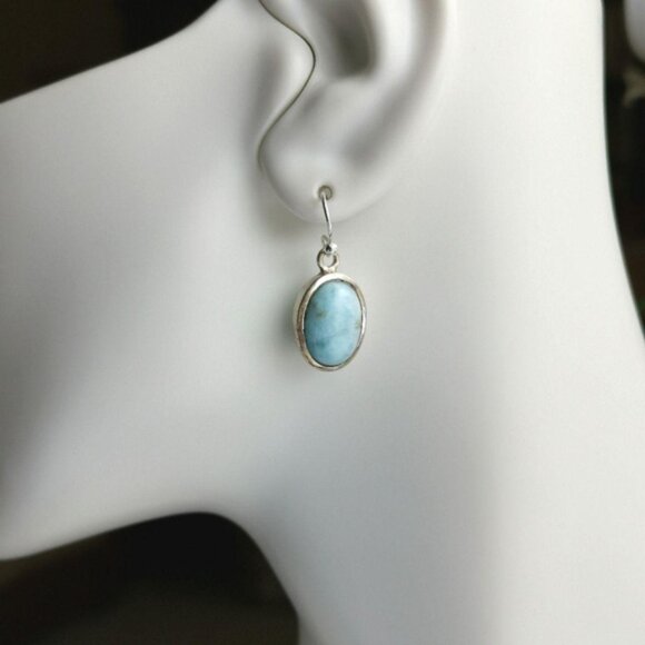 Larimar earrings in Sterling Silver 🆕 - Picture 2 of 8